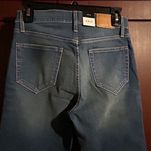 Able Elena Skinny Straight Leg Released Hem Ankle Denim Jeans Size 26 - NWT - Picture 12 of 16